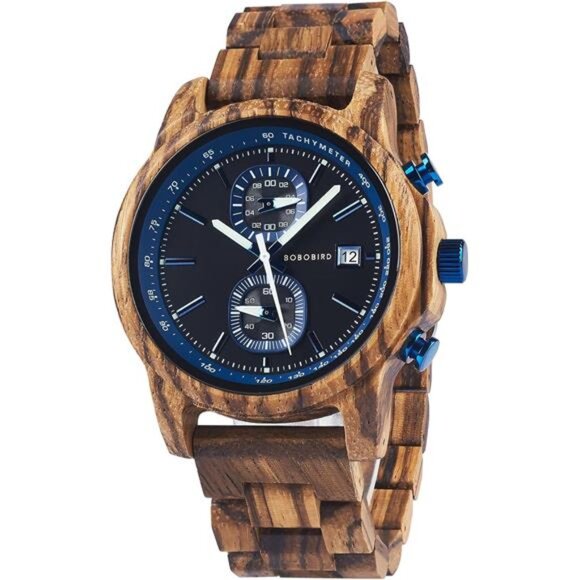 NEW Mens Stylish Natural Wood Wooden Watch